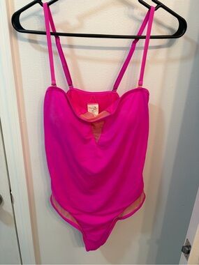 Hot Pink Women's One-Piece Swimsuit